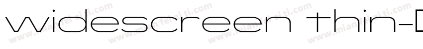 widescreen thin字体转换